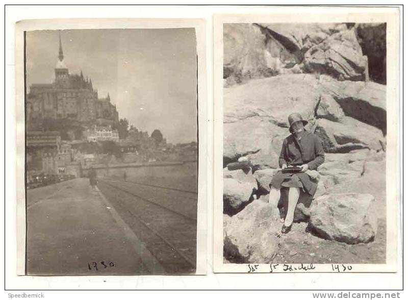 14887- Quatre 4 Photographies   (pas Cpa) 6x4cm Environ - Mont Saint Michel 1930 - Le Mont Saint Michel