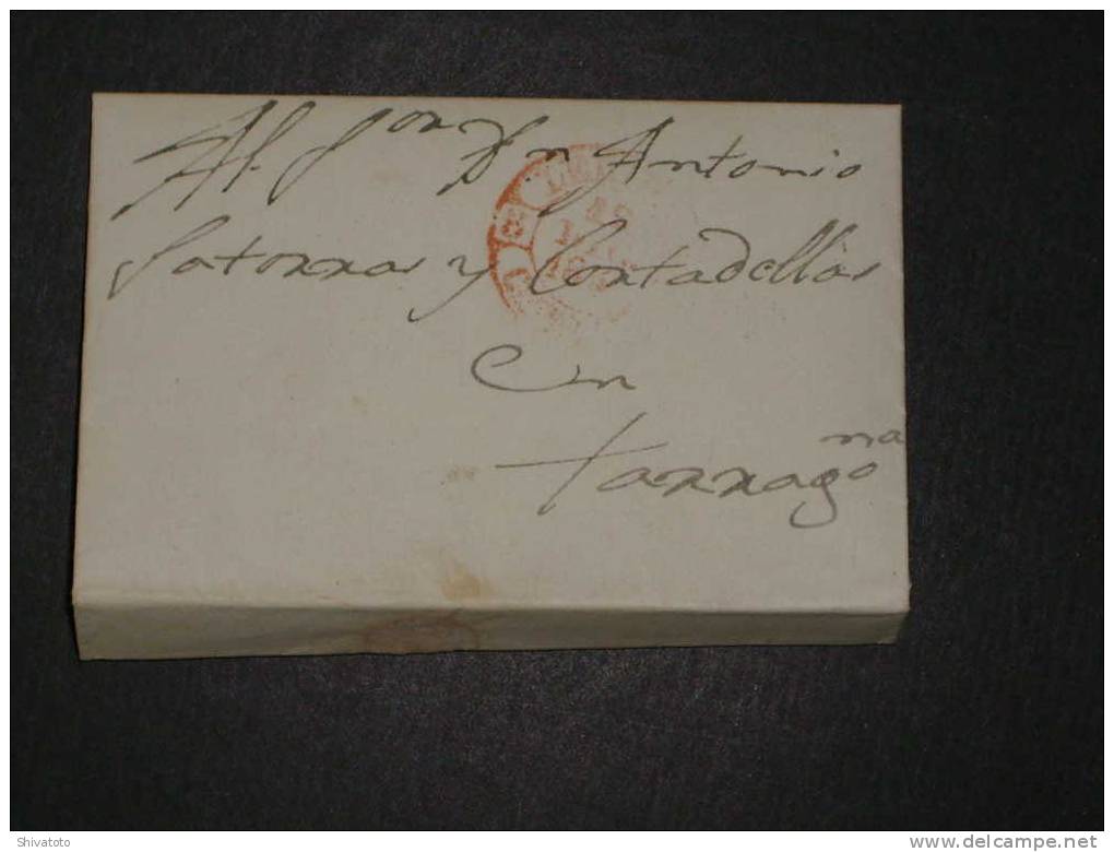 (942) Stampless Cover To Zaragoza 1850 - ...-1850 Prefilatelia