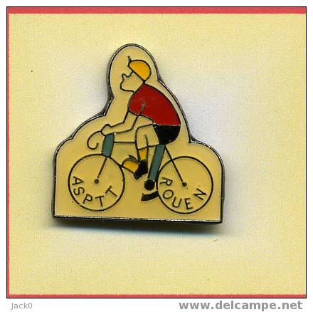 Pin´s  Sport  CYCLISME, LA  POSTE, A.S.P.T.T   ROUEN  (76) - Post