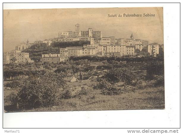 Lazio PALOMBARA SABINA Roma Saluti 1914 Viaggiata  -  Formato Piccolo - - Altri & Non Classificati