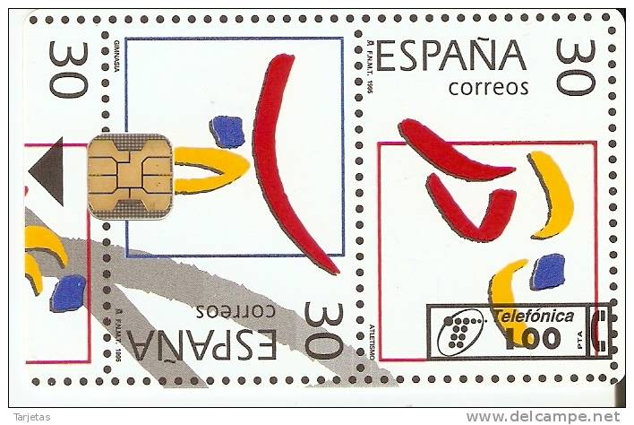 TARJETA DE ESPAÑA DE ANFIL DE TIRADA 6100  (SELLO-STAMP) - Timbres & Monnaies