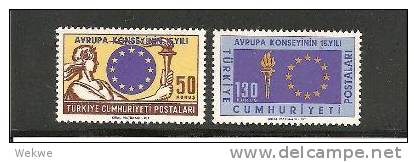 Tur Mi.Nr. 1901-02// -  TÜRKEI - Europarat, 15 Jahre 1964 ** MNH - Unused Stamps