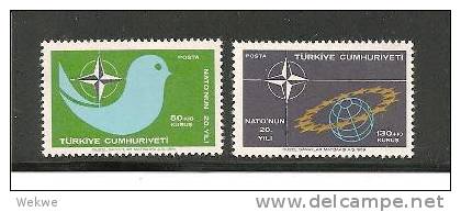 Tur Mi.Nr. 2120-21// -  TÜRKEI - NATO 1969 ** MNH - Unused Stamps
