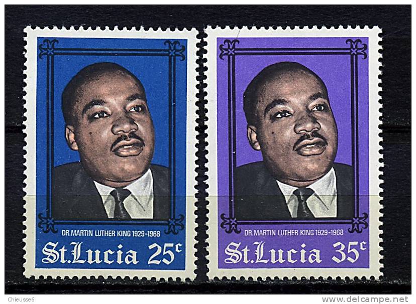 Ste Lucie ** N° 233/234 - Mort De Martin Luther King - St.Lucie (1979-...)