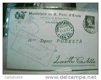 SAN POLO D'ENZA  Anagrafe  V1930 X QUATTRO CASTELLA  BX27530 - Reggio Nell'Emilia