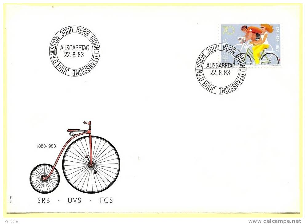 FDC Switzerland 1983 - Vélo