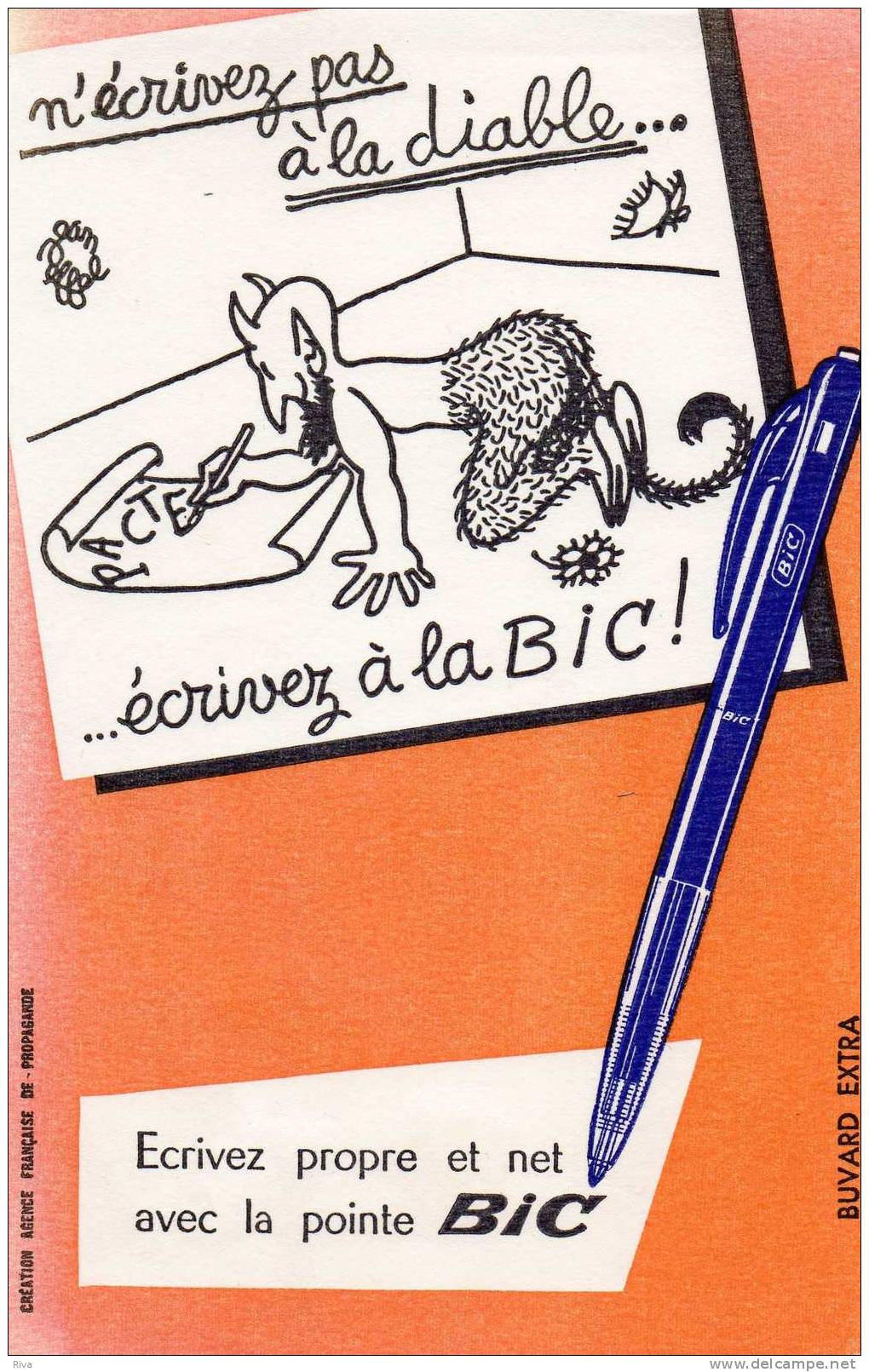 Buvard  Ecrivez Propre Et Net Avec La Pointe BIC - Stationeries (flat Articles)