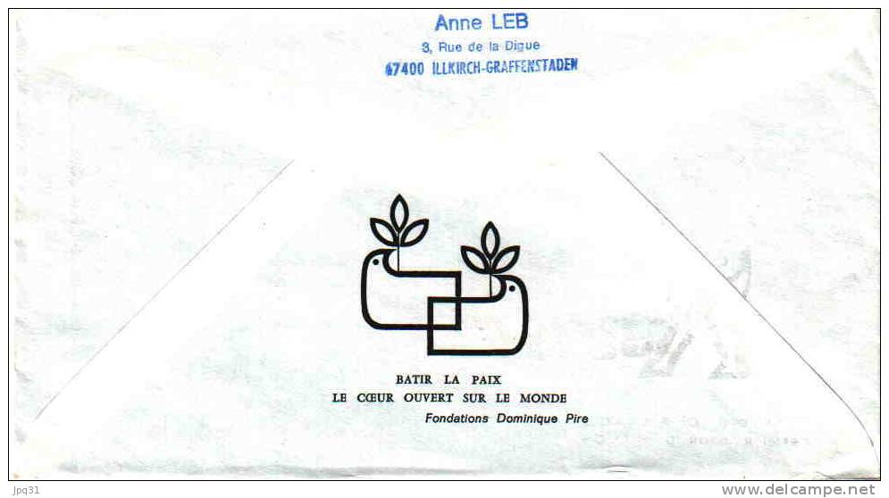 Enveloppe 1er Jour Conseil De L'Europe 1977 Valeur à 0,80 - Strasbourg 22/01/1977 - Institutions Européennes