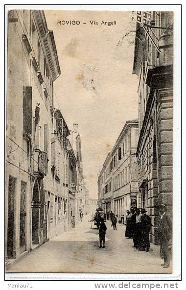 VENETO - ROVIGO - VIA ANGELI 1917 Viaggiata  -   Formato Piccolo - - Rovigo