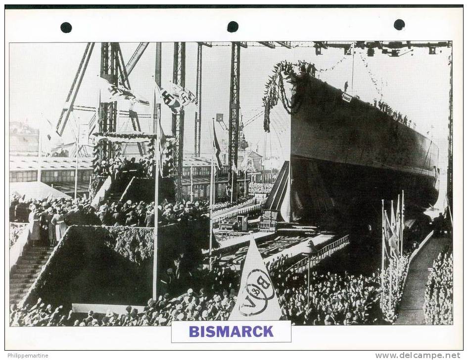 Allemagne 1941 : Super Cuirassé BISMARCK - Bateaux