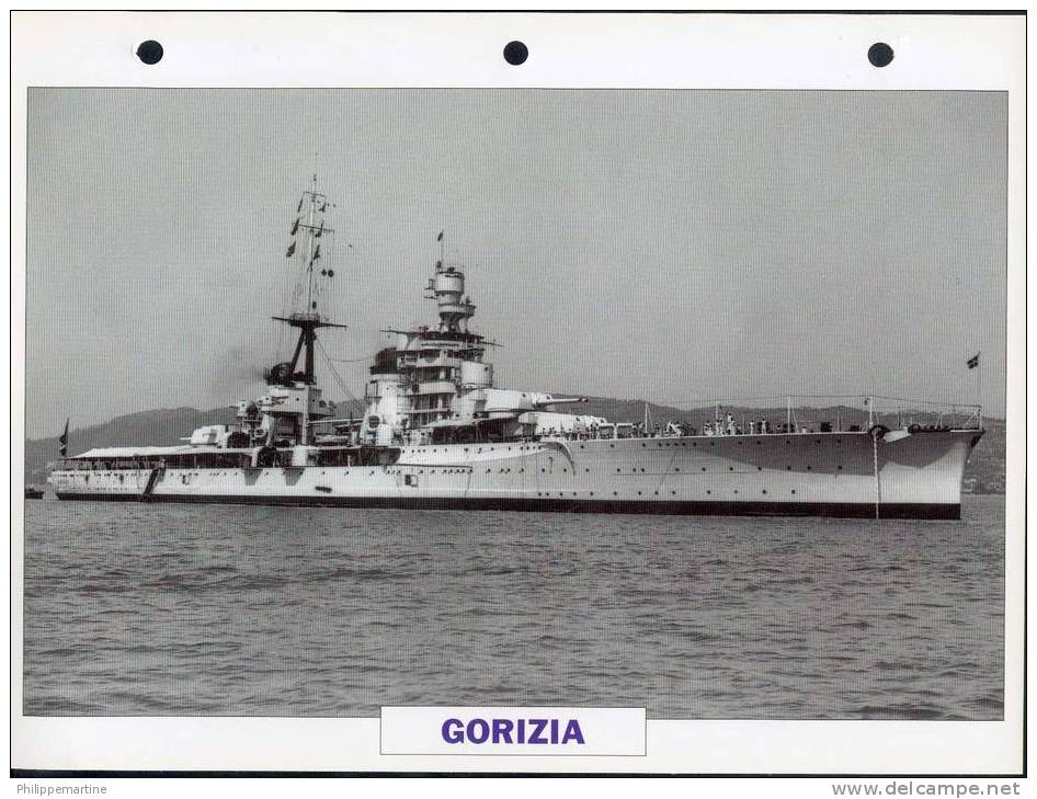 Italie 1930 : Croiseur Lourd GORIZIA - Bateaux