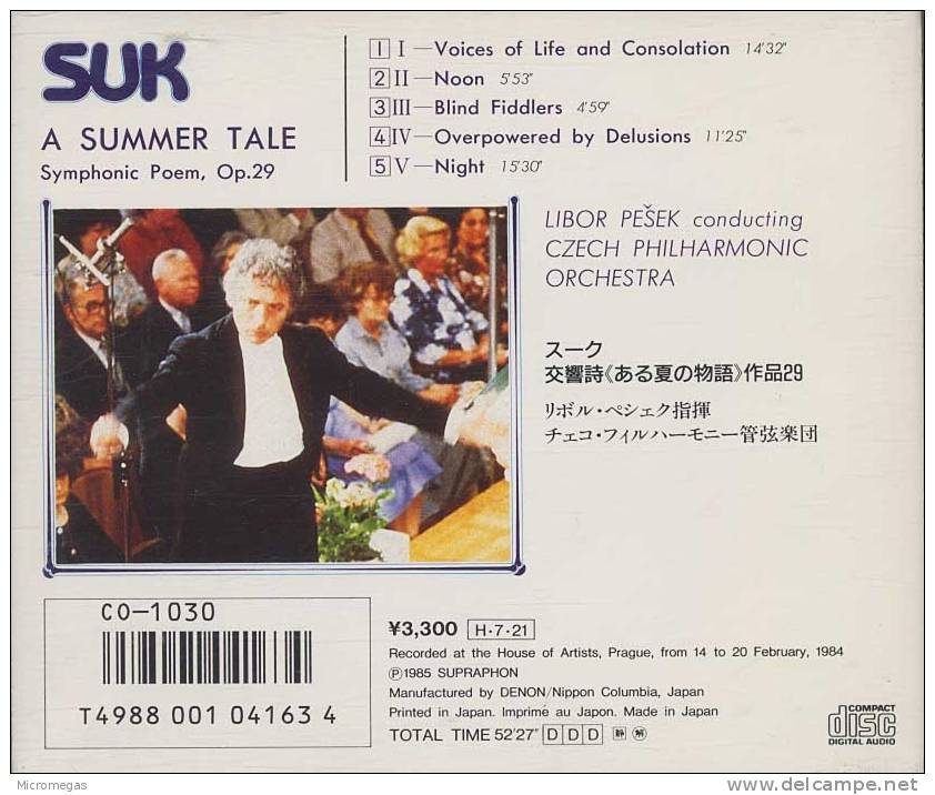 Suk : A Summer Tale, Pesek - Classique