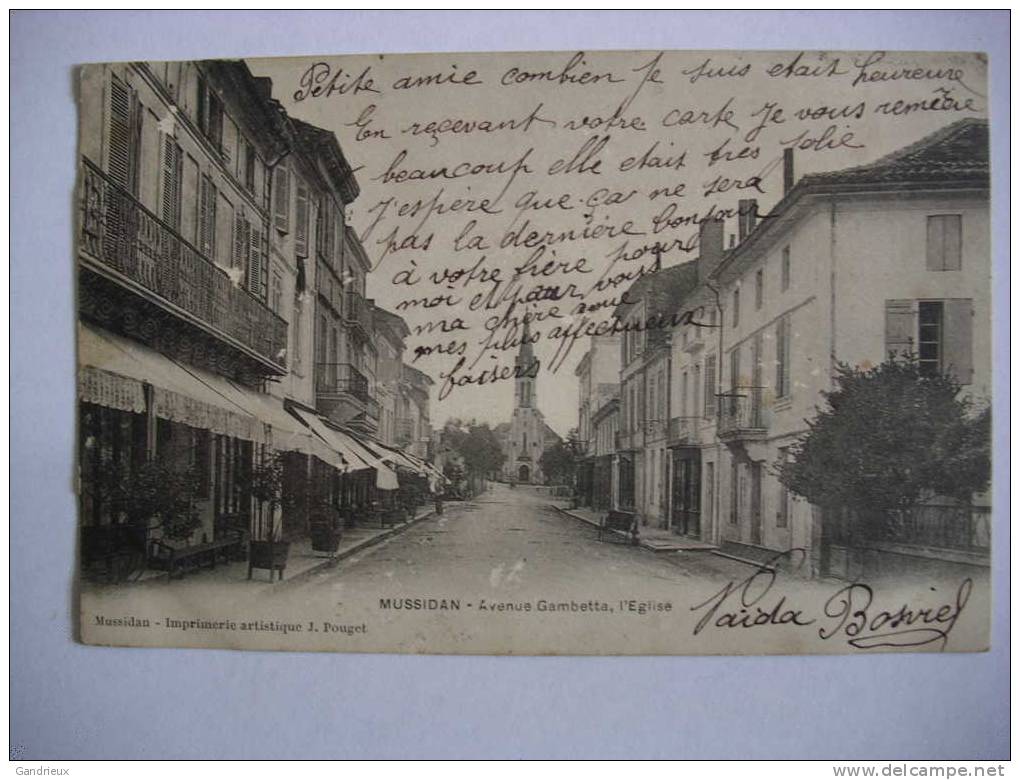 Aquitaine Perigord Dordogne  Mussidan - Avenue Gambetta L´eglise - Mussidan