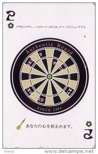 Télécarte Japon - Sport Tir - Jeu De Fléchettes - Japan Phonecard Dart - 05 - Spelletjes