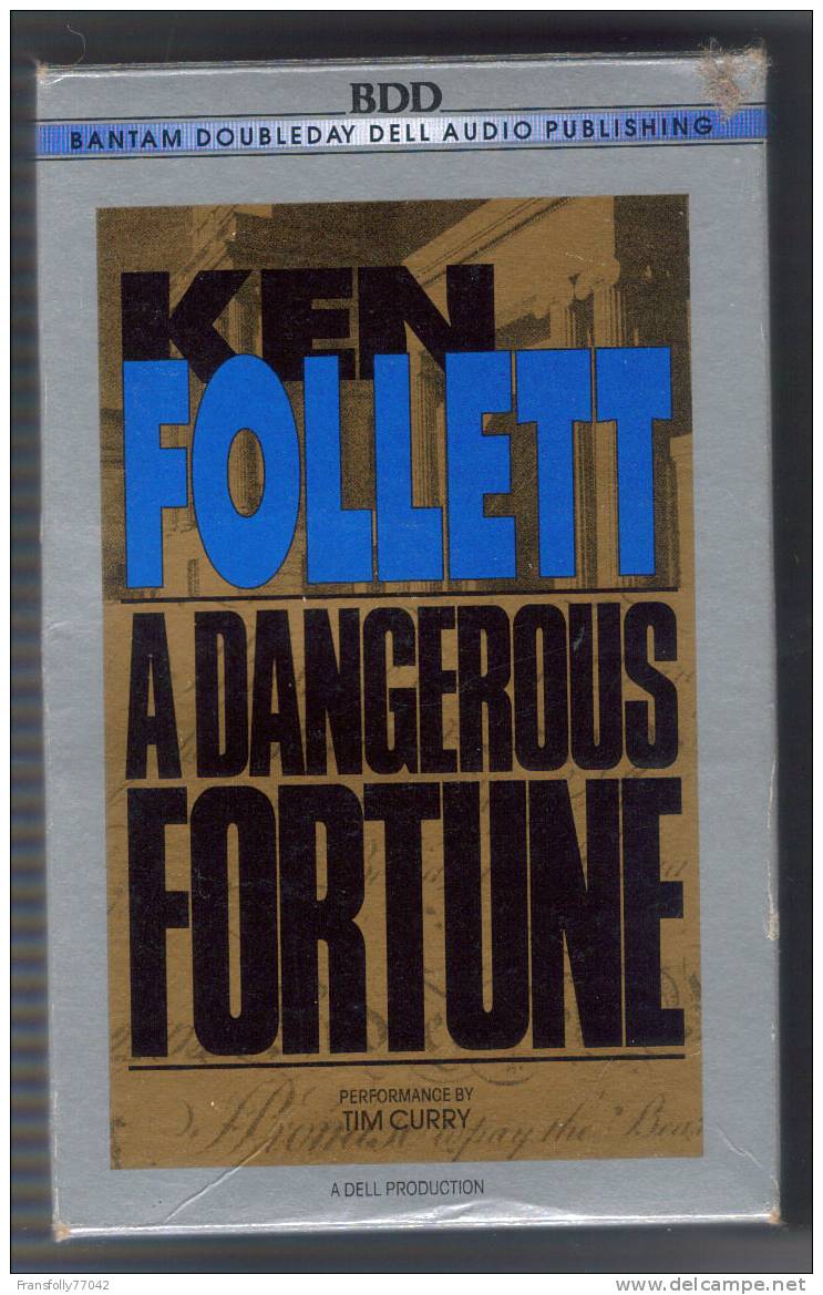 AUDIO BOOK " A Dangerous Fortune " By KEN FOLLETT 1993 Four Cassettes MURDER MYSTERY - Casetes