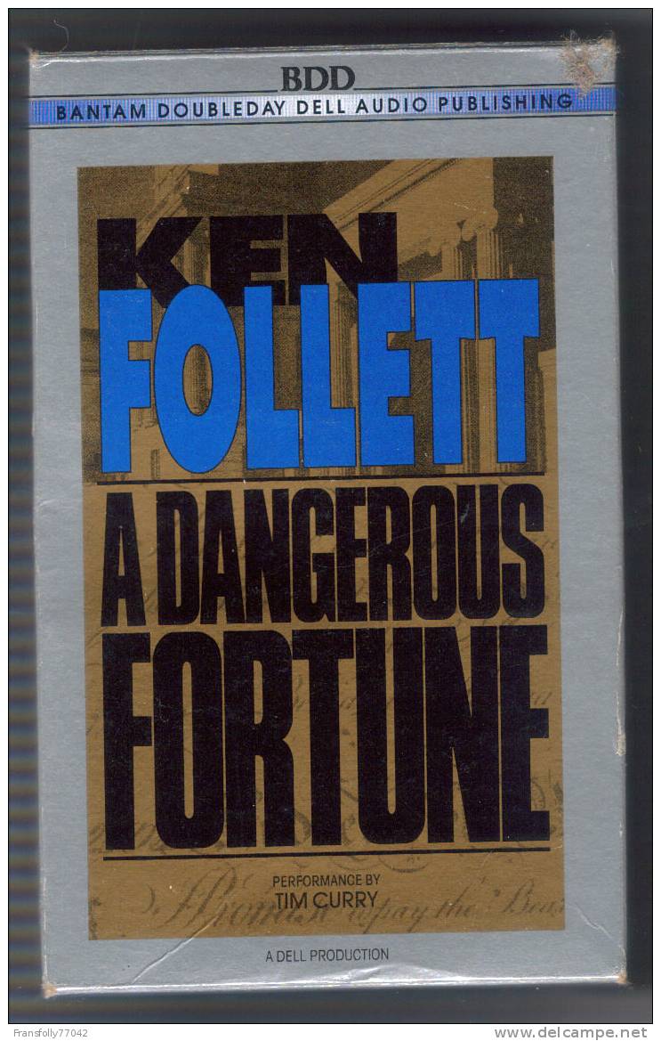 AUDIO BOOK " A Dangerous Fortune " By KEN FOLLETT 1993 Four Cassettes MURDER MYSTERY - Cassettes