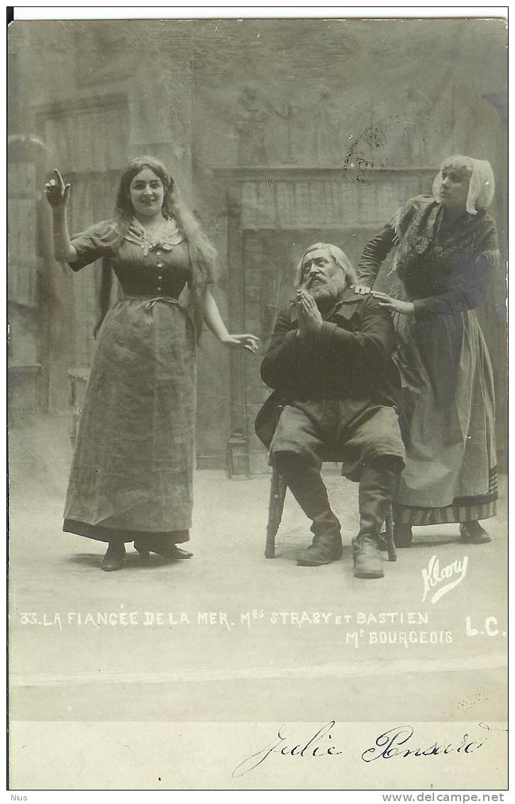 Opera Strasy Bastien Bourgeois La Fiancee De La Mer 1903 Singer Theater - Chanteurs & Musiciens