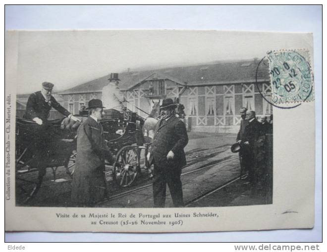 Le Creusot France Visite  Roi Du Portugal Schneider Novembre  1905 - Autres & Non Classés