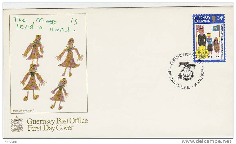 Guernsey-1985 75th Anniversary Of Girl Guides FDC - Other & Unclassified