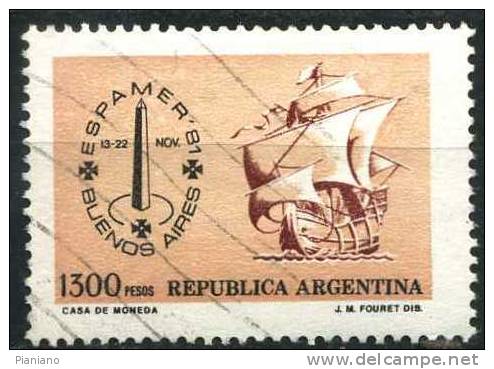 PIA - ARGENTINE - 1981 : "Expamer 81" - (Yv 1265) - Gebruikt
