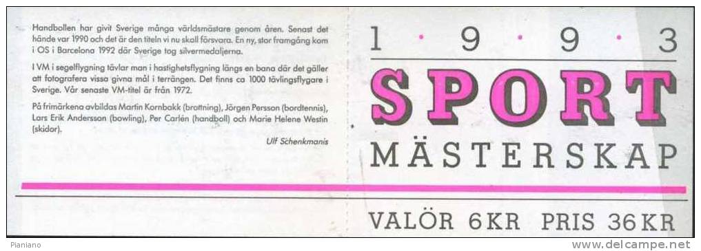 PIA - SVEZIA - 1993 : Avvenimenti Sportivi Del 1993 In Svezia  - (Yv C 1742) - Used Stamps