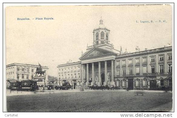 BRUXELLES- PLACE ROYALE- MET TRAM!!! - Bruxelles-ville