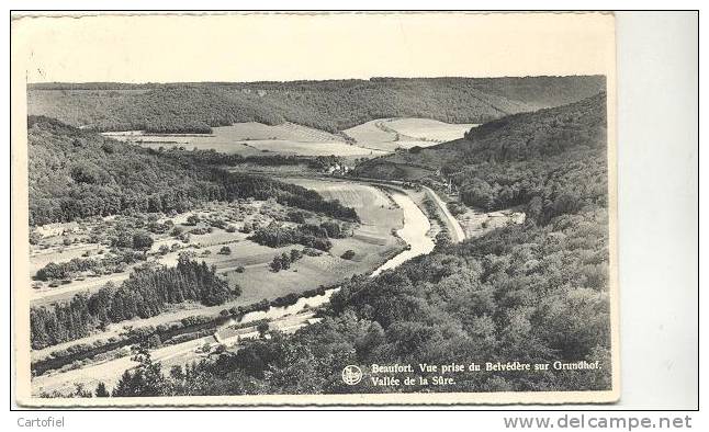 BEAUFORT- VUE PRISE DU BELVEDERE SUR GRUNDHOF- VALLEE DE LA SURE - Muellerthal