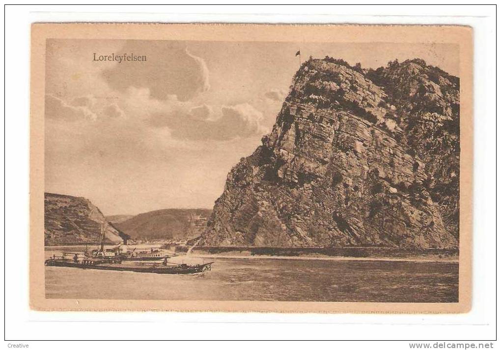 Loreleyfelsen Bateau ( Reste De Colle Sur Le Dos - Voir 2scans) - Loreley