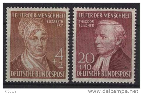 Germany (BRD) 1952 - Helpers Of Mankind - Nuovi