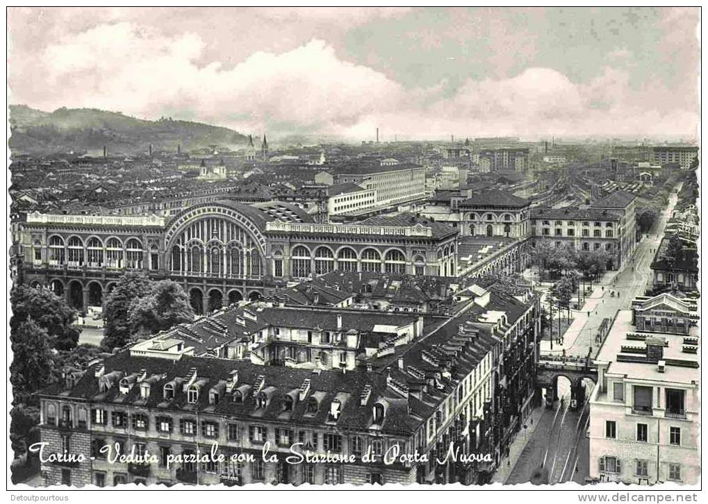 TORINO Veduta Parziale Con La Stazione Di Treni Porta Nuova  ( Gare Train Station Bahnhof ) - Altri & Non Classificati