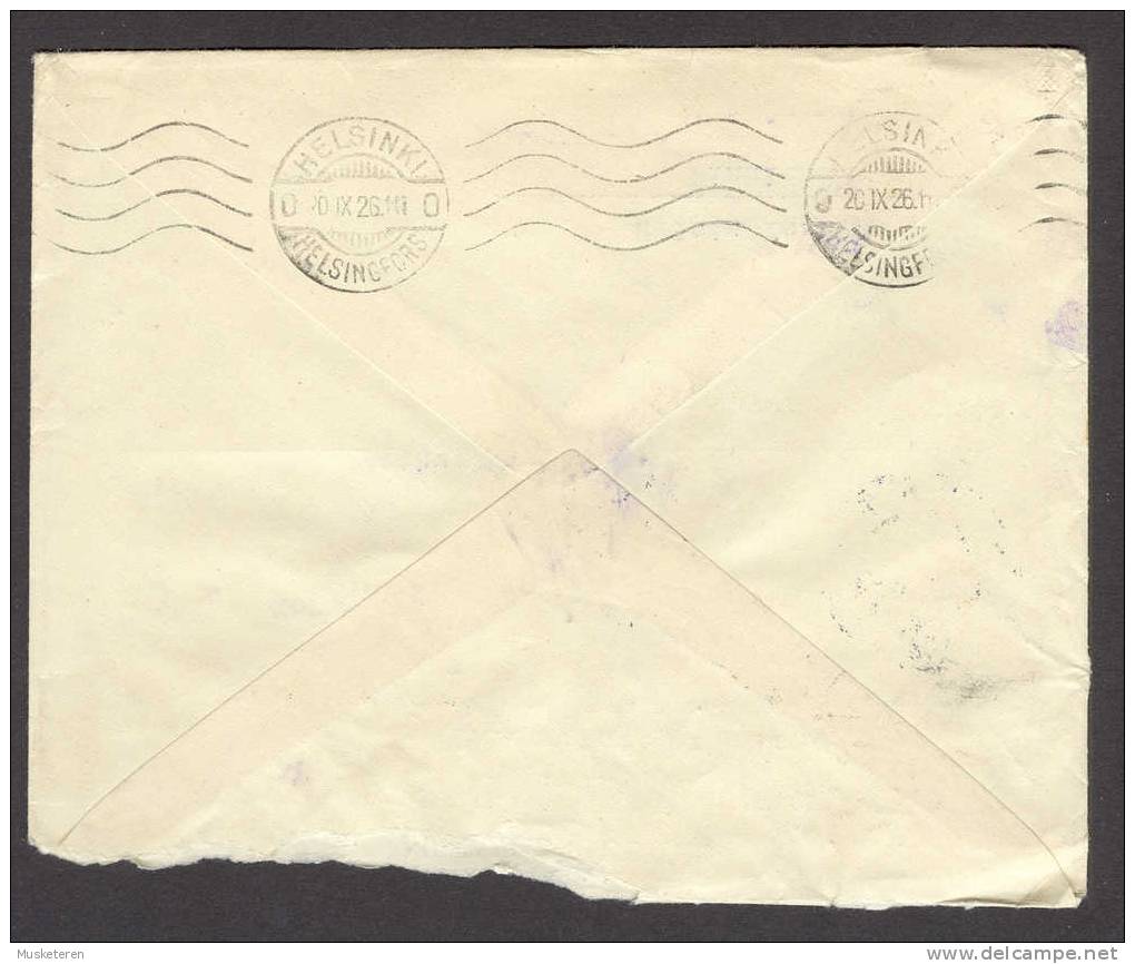 Austria Metall-Industrie Winther & Adler A.G. Wien 1926 Cover To Helsingfors Finnland Purple BF Cancel !! - Briefe U. Dokumente