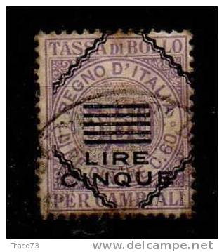 1922 - MARCHE DA BOLLO PER CAMBIALI - Lire 5 Su 5,60 - Revenue Stamps