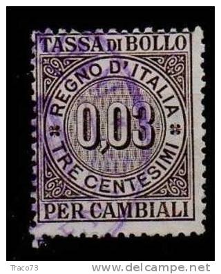 1908 -  MARCHE DA BOLLO PER CAMBIALI - Fiscaux