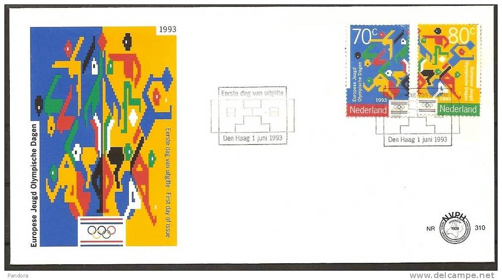 FDC Netherlands 1993 "Olympic Youth Days" - FDC