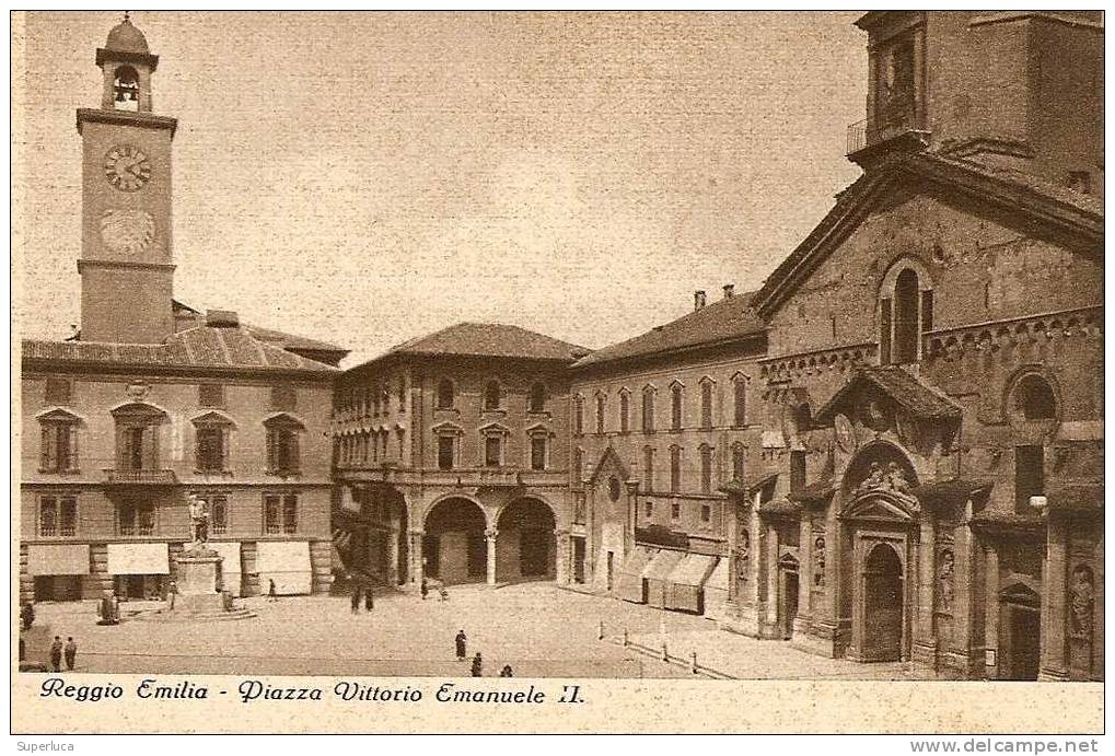 Reggio Emila-piazza Vittorio EmanueleII-anni 40-50 - Reggio Nell'Emilia