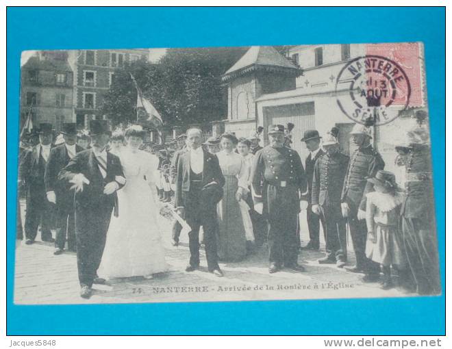 92) Nanterre - N° 74 - Arrivée De La Rosière à L'église  - Année 1908  - EDIT  Ossart - Nanterre