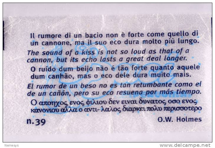 **BACI PERUGINA** FOGLIETTO N° 39 - Cioccolato