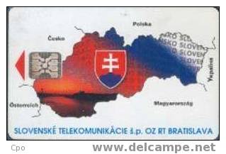 # SLOVAKIA A4a Map Of Slovakia II 75 Sc4 02.93 30000ex Tres Bon Etat - Slovakia