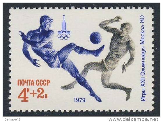 Soviet Unie CCCP Russia 1979 Mi 4856 YT 4604 ** Football / Fussbal / Voetbal - Olympic Games Moscow 1980 - Zomer 1980: Moskou