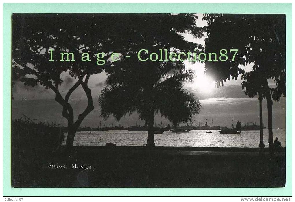 ASIE - MALAYSIA - MALAISIE - SUNSET MALAYA - REAL PHOTO POSTCARD - Malaysia