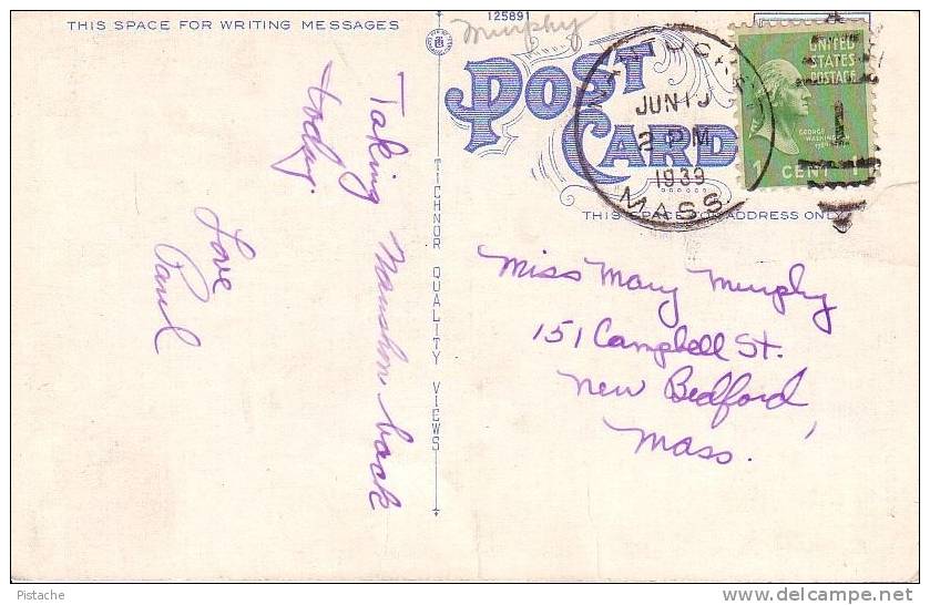 Nantucket Mass. - Woodbox 1709 Inn - Mailed In 1939 - Nantucket