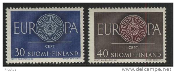 Finland 1960 CEPT / Europe Set Of 2 Stamps - Unused Stamps