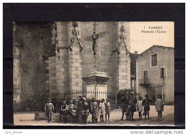 12 VABRES Place De L'Eglise, Bien Animée, Croix De Mission, Ed Audouard 7, 192? - Vabres