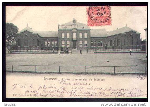 59 JEUMONT écoles Communales  Secteur Avesnes 1907 Précurseur Edt Ronflette - Jeumont