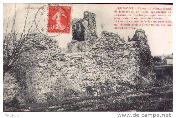 59 JEUMONT Ruines Chateau  Secteur Avesnes 1907 Laffineur - Jeumont