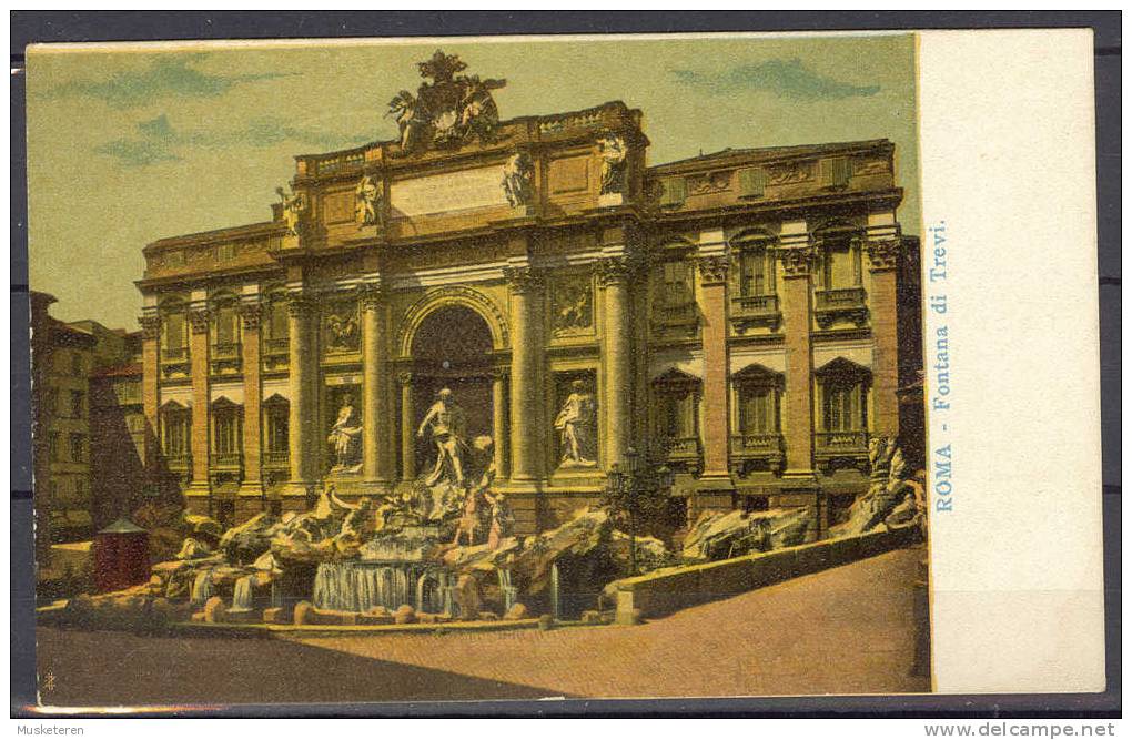 Italy Roma Rome - Fontana Di Trevi Old UPU Postcard Postkarte Cartolina Postale Mint - Fontana Di Trevi