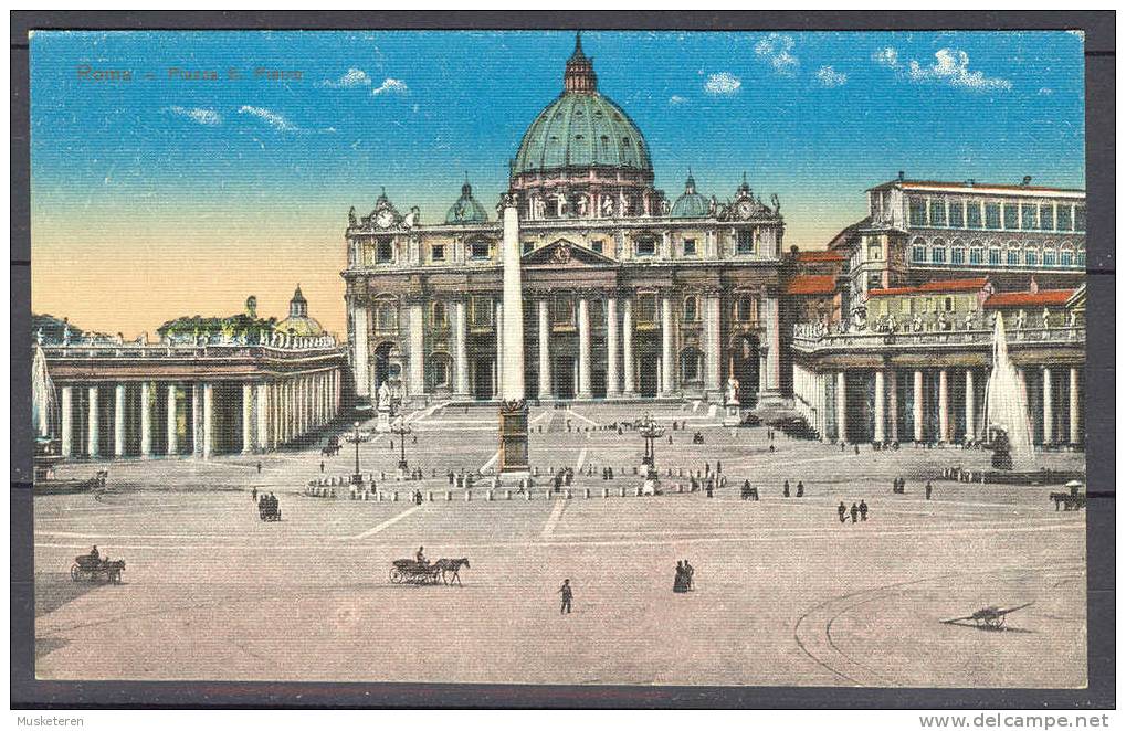 Italy Rome Roma -  Piazza S. Pietro Old Postcard Postkarte Cartolina Postale Mint - Orte & Plätze