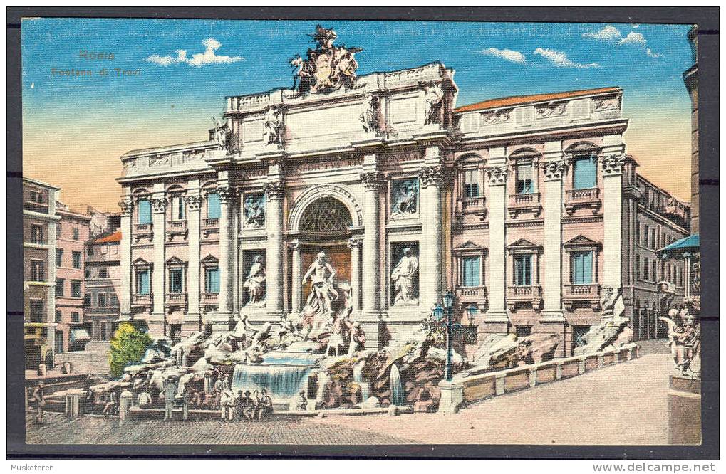 Italy Rome Roma -  Fontana Di Trevi Old Postcard Postkarte Cartolina Postale Mint - Fontana Di Trevi