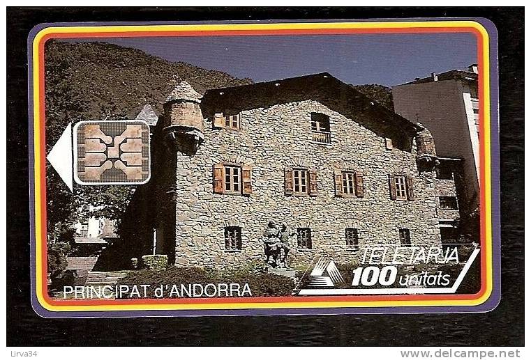 TÉLÉCARTE D 'ANDORRE  100 UNITÉS-  N° 16  - UTILISÉE - BON ÉTAT GÉNÉRAL- - Andorre