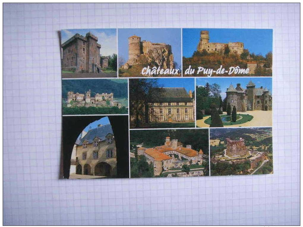 63--492) Chateaux Du Puy De Dome:pontgibaud,busseol,tournoel,effiat,cordes,ravel,murol,villeneuve - Volvic